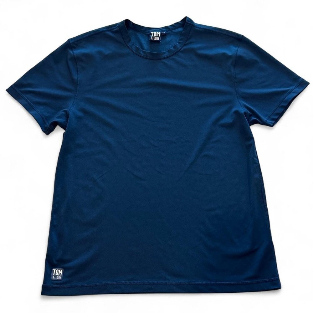 Tom & Teddy Men's Short Sleeve Rash Guard in Deep Blue